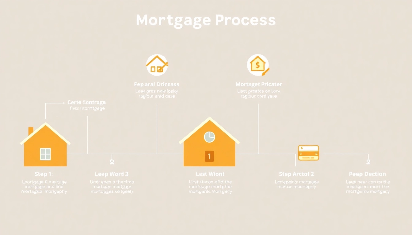 Visual representation of the mortgage process for lenders showcasing initial steps to closing.