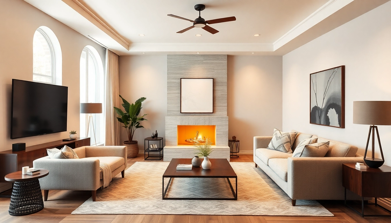 Beautify your entire interior by redesigning a modern living room with cozy elements.