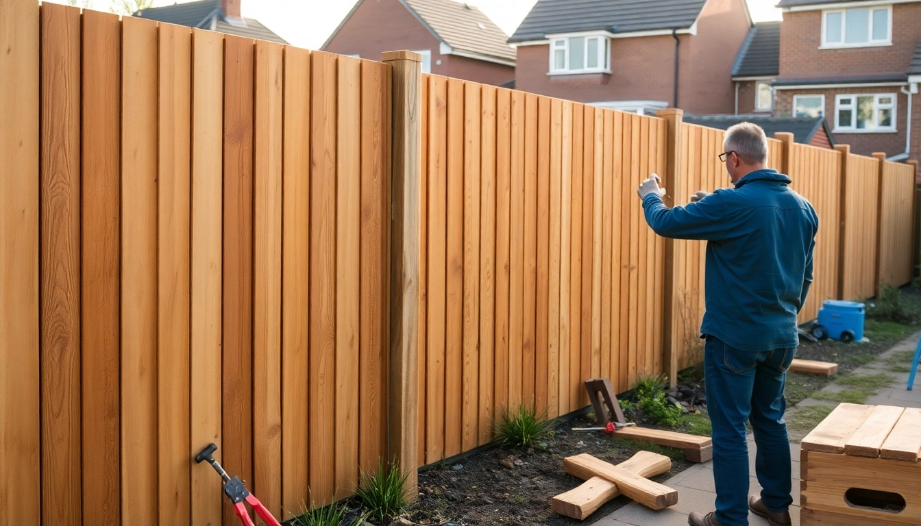 Fencing companies Manchester provide expert fencing installation in a beautiful suburban setting.