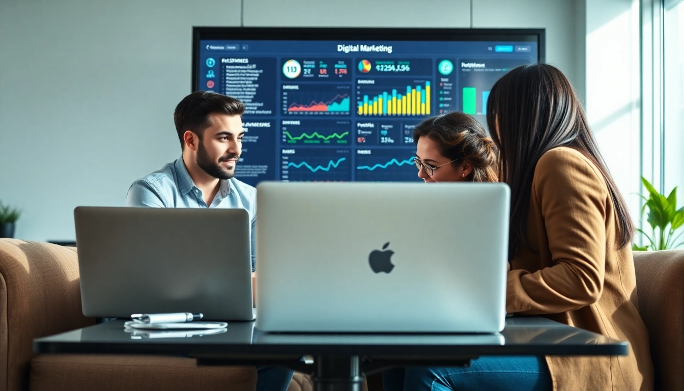 Enhance your business with digital marketing Edmonton strategies in a collaborative office setting.