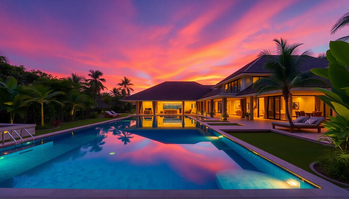 Experience stunning real estate Phuket through this luxurious pool villa amidst lush landscapes.