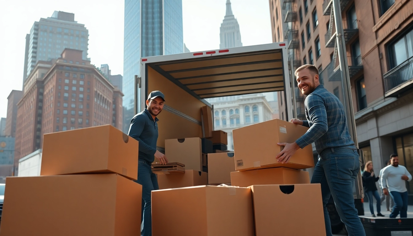 Hire Cheap movers nyc efficiently loading a truck with professionalism and care.