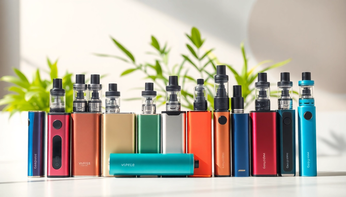 Showcasing vibrant nicotine free vapes with sleek designs, promoting a healthier smoking option.