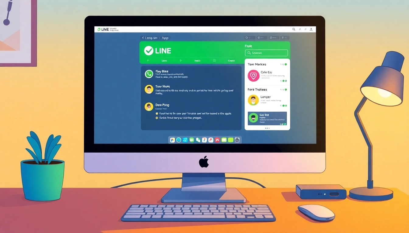 Experience line電腦版下載 with a detailed overview of its features and settings on a modern computer screen.