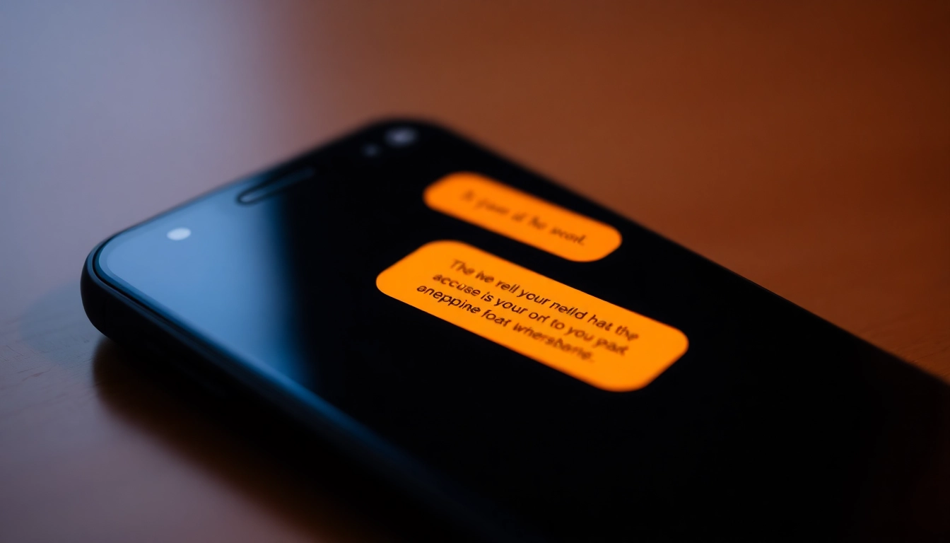 Engaging دردشة كتابية interface on smartphone showcasing vibrant conversation highlights.