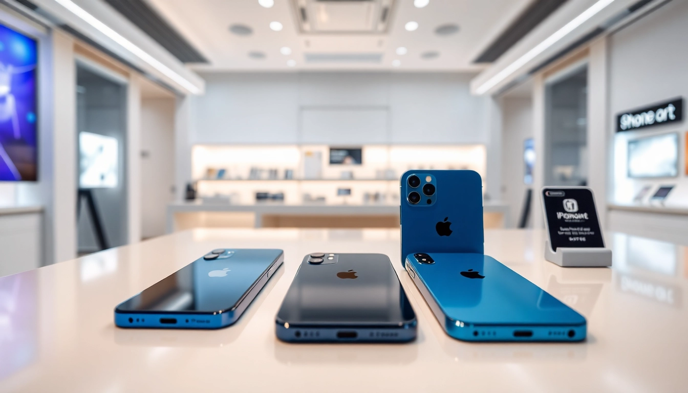 Highlighting the best options to buy iPhone models with vibrant colors and a modern setting.