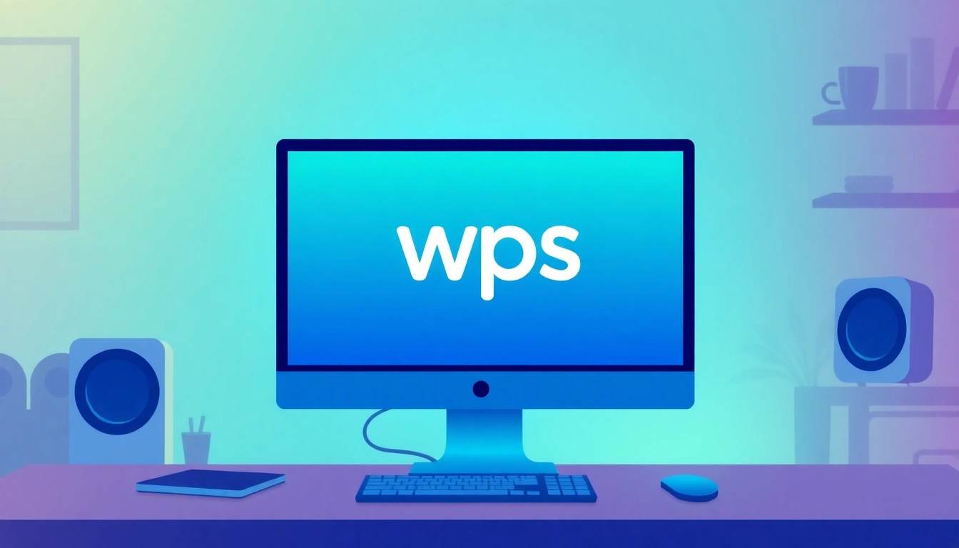 Enhance your productivity with WPS tools showcased on a sleek computer screen.
