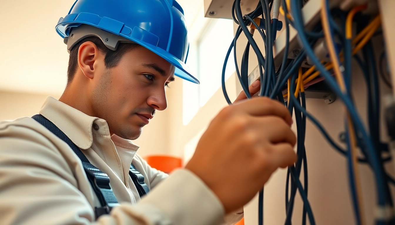 Experienced Electrical Contractor Clearwater performing installations in a modern home setting.