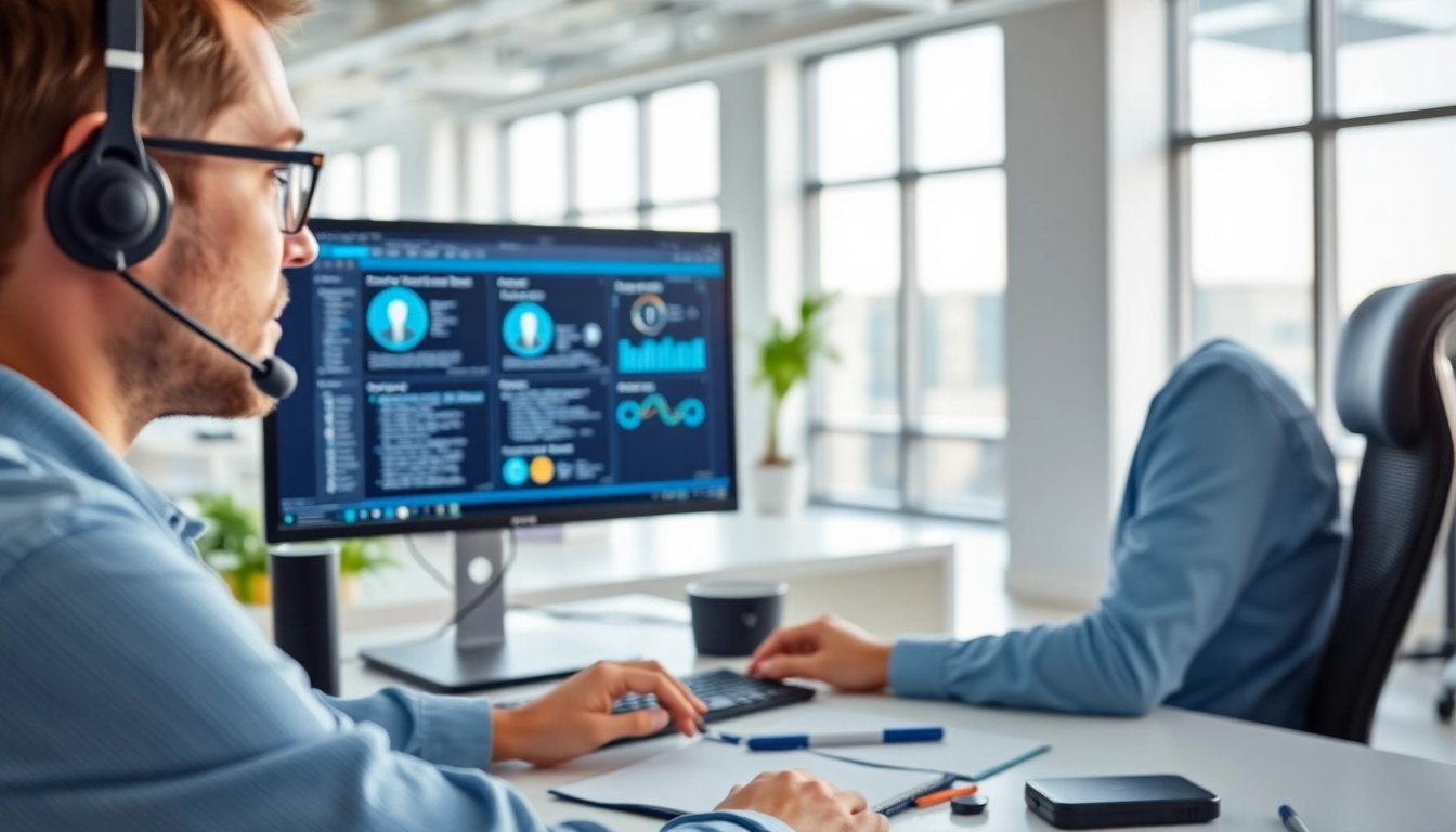 Offering Remote IT Support Markham to clients through professional assistance in a modern office.