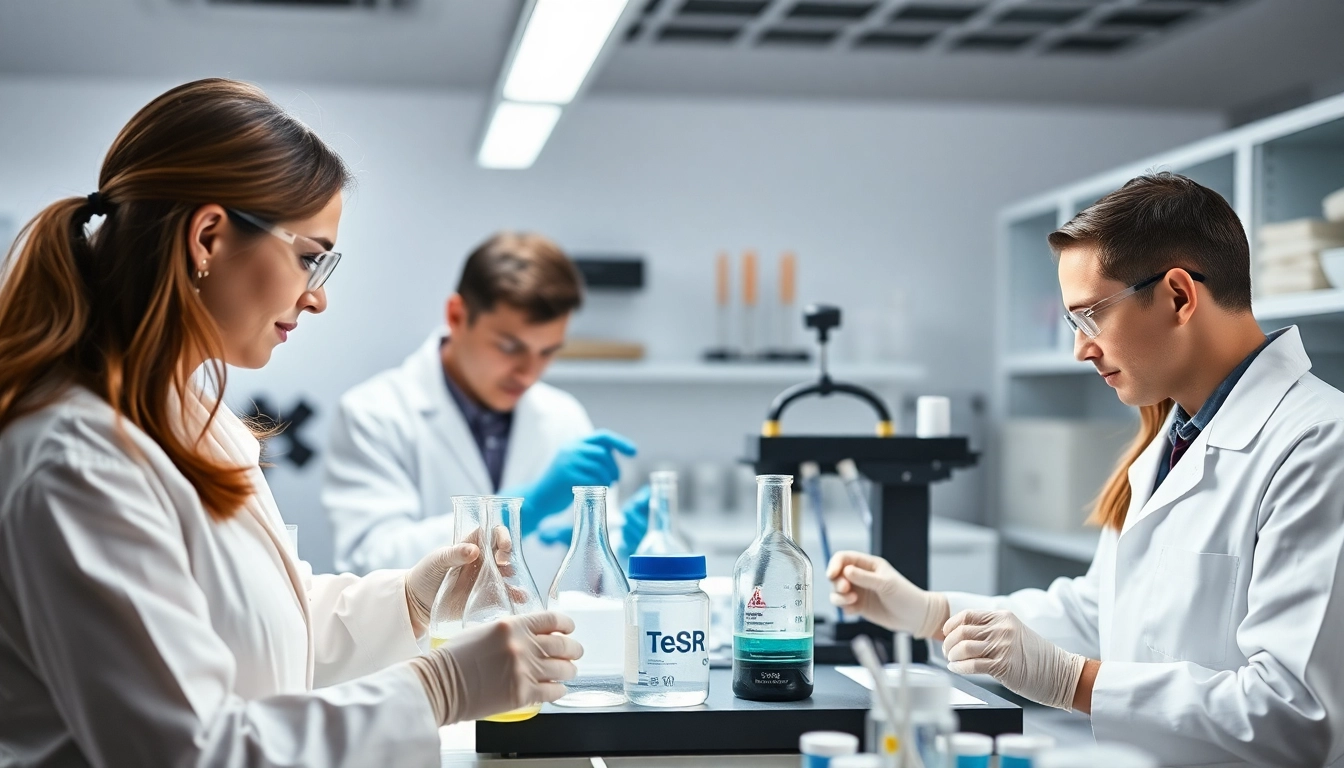 Check all details with the TeSR™ pluripotent stem cell culture media in a lab setting.