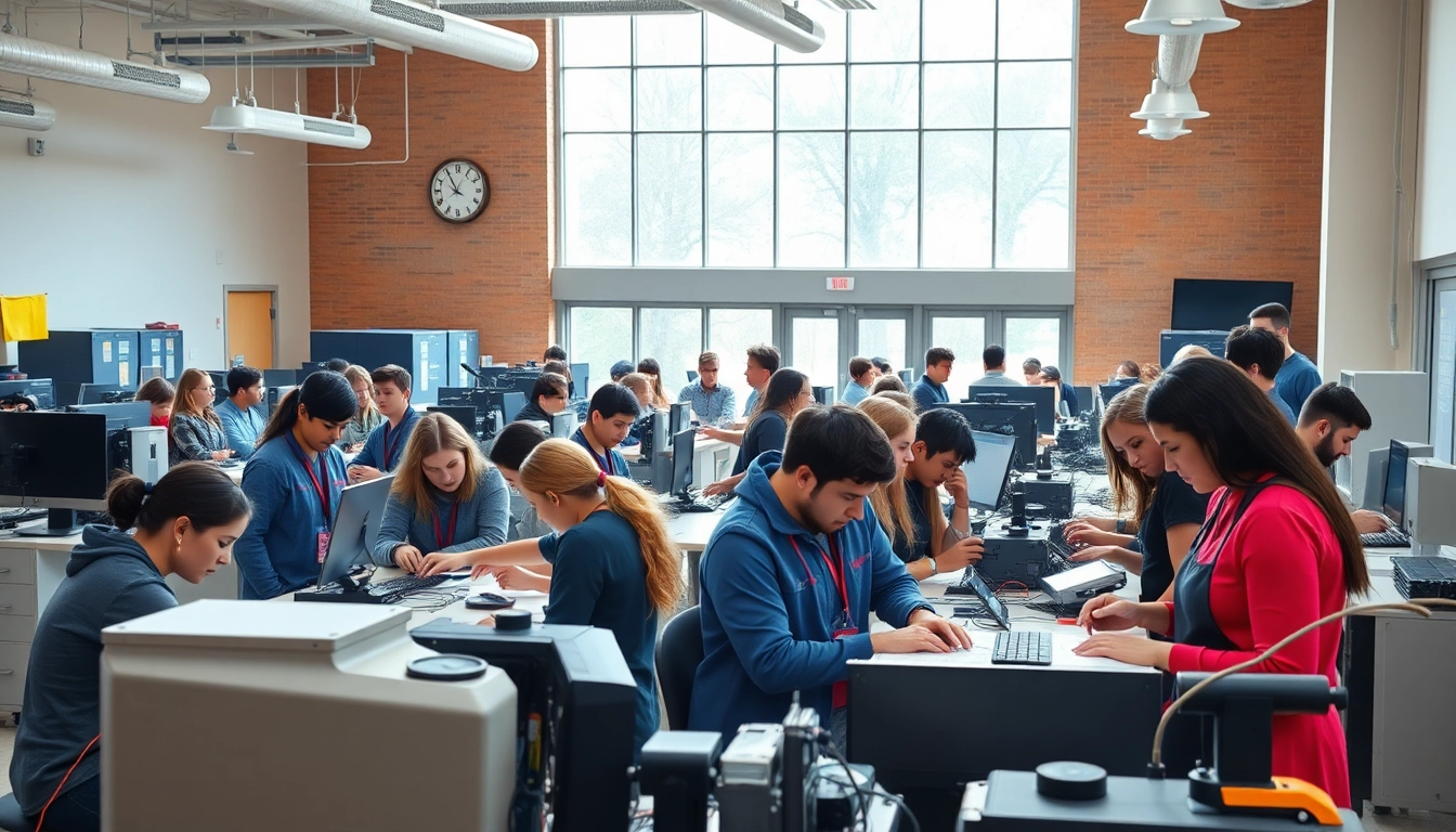Students learning at a trade school in Tennessee, showcasing modern technical training opportunities.