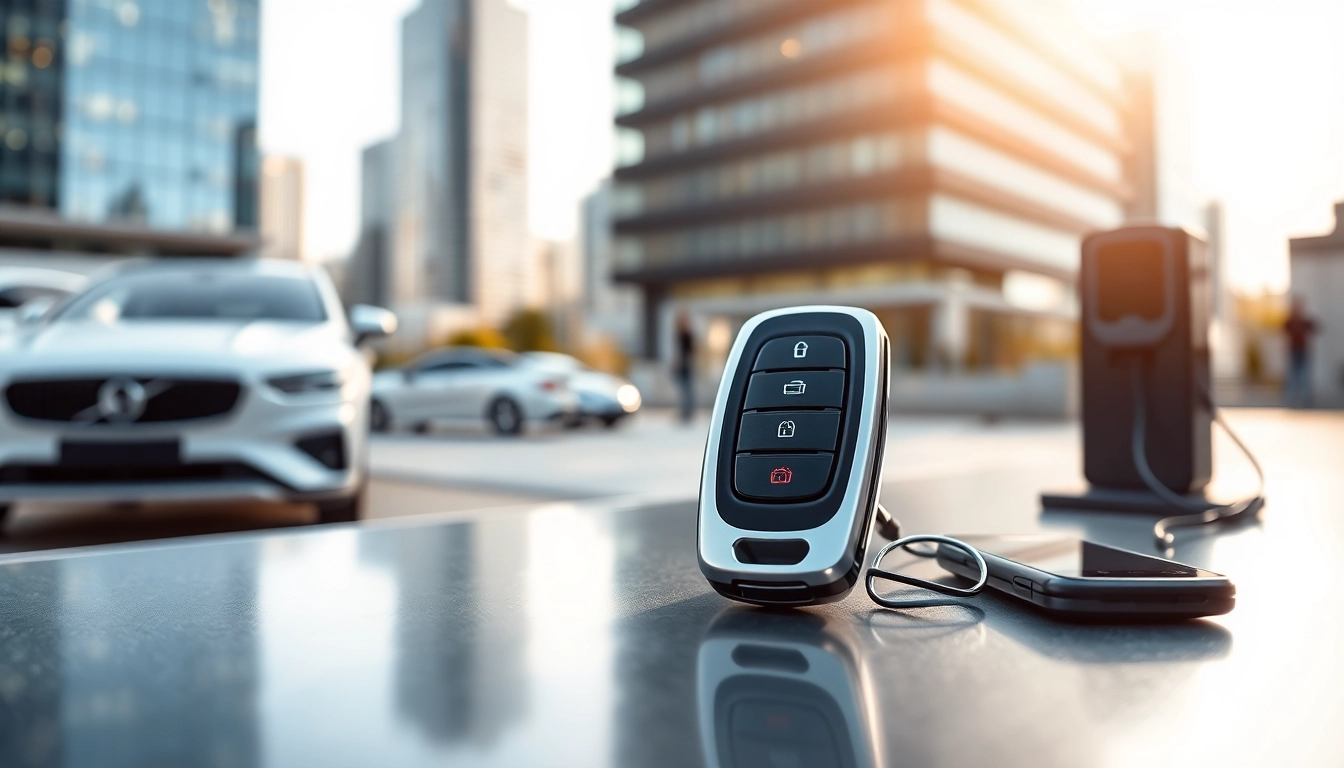 Discover innovative keys for electric cars showcased in a modern setting with sleek design.