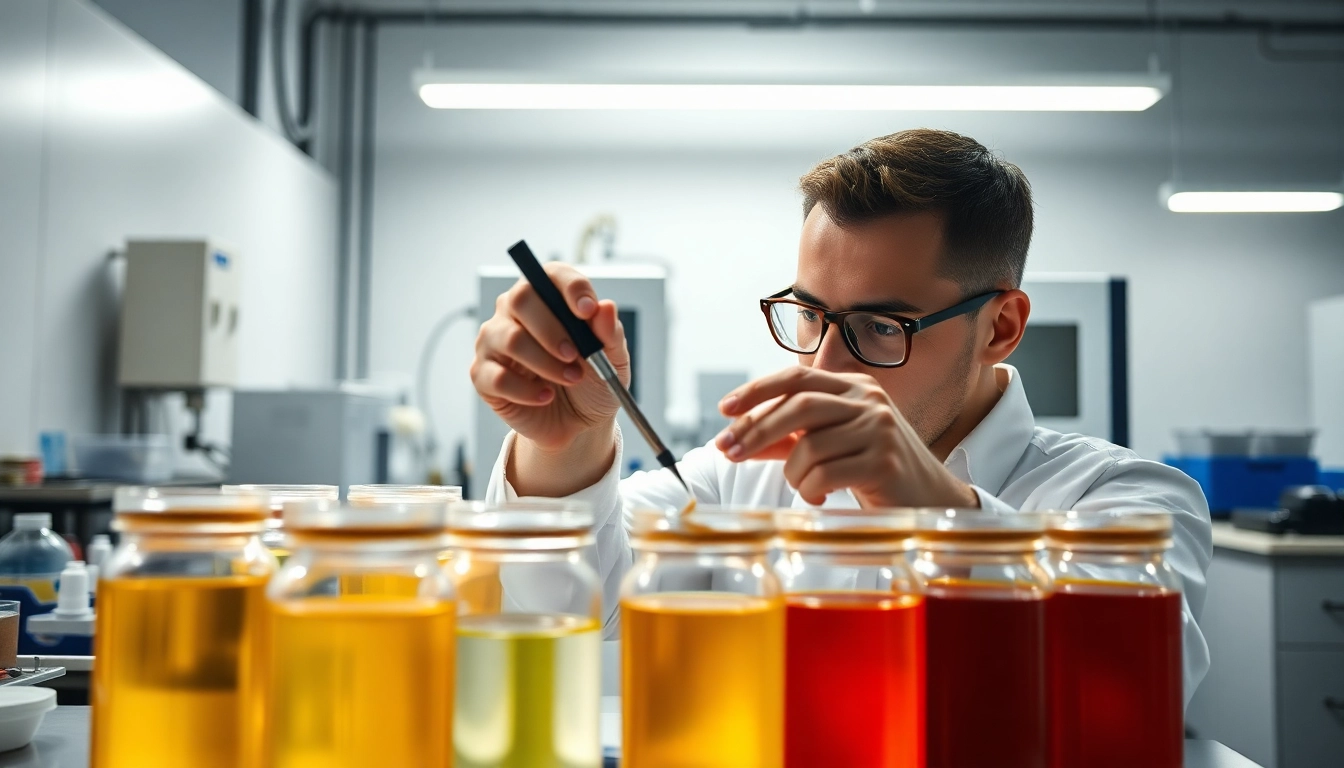 Apply infusion resins in a lab setting, showcasing precision mixing with vibrant colors.