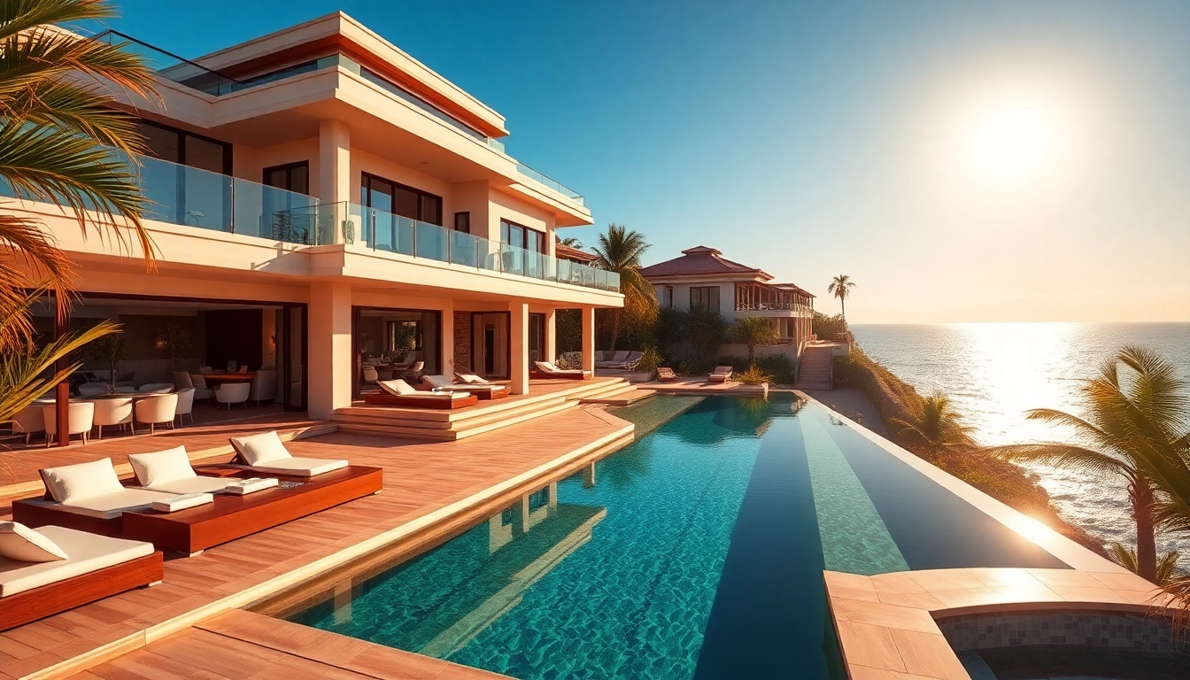 Explore luxury international real estate, showcasing stunning coastal mansions and villas.