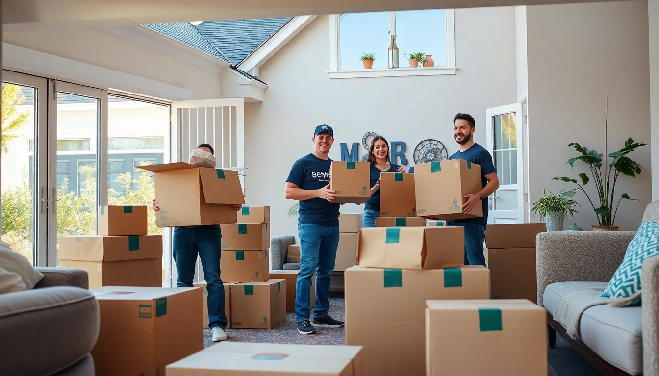 Efficient packing process by bennettsmoving team in a bright suburban home.