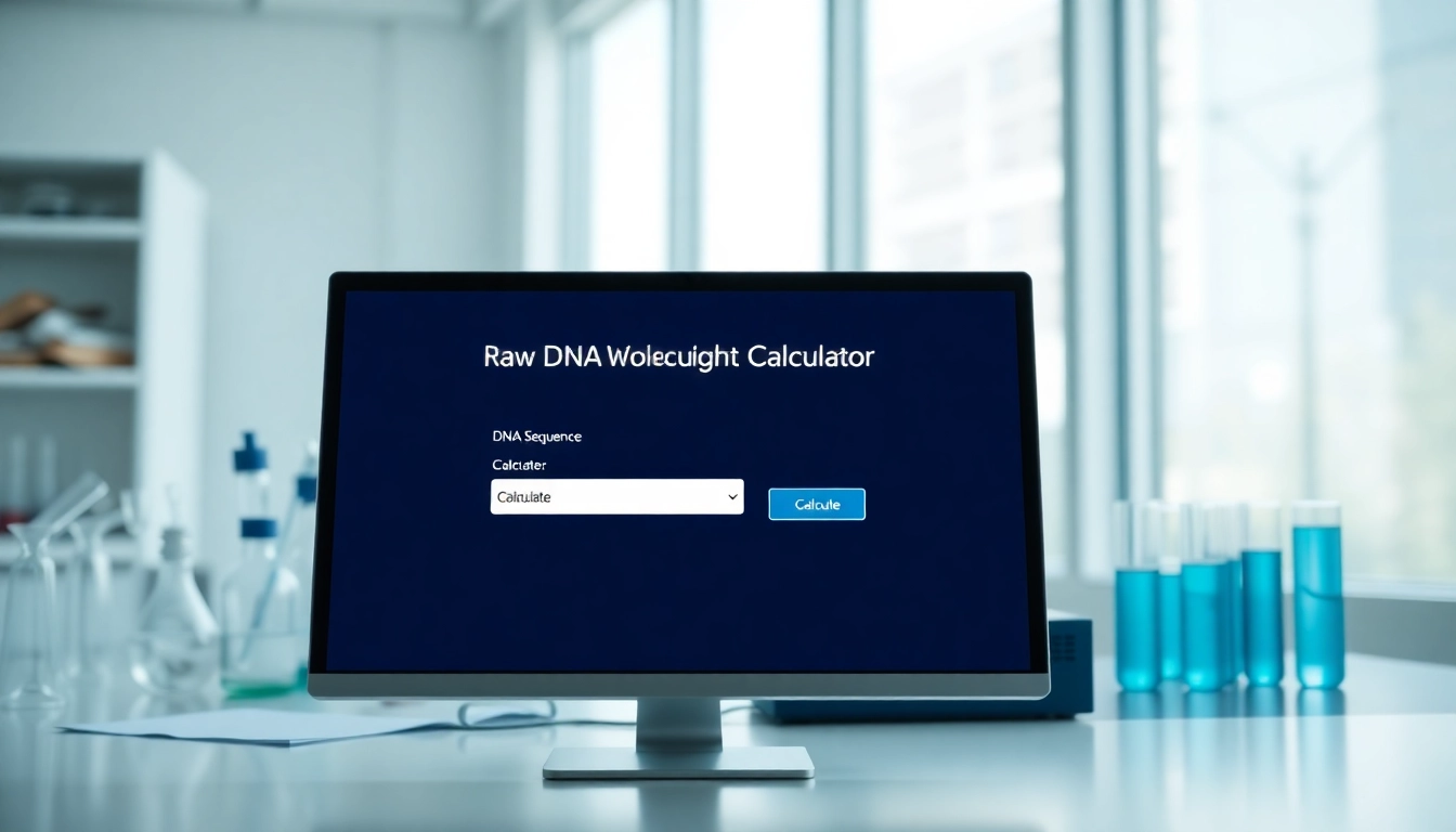 Calculate DNA Molecular Weight Calculator for accurate molecular weight analysis in a lab setting.