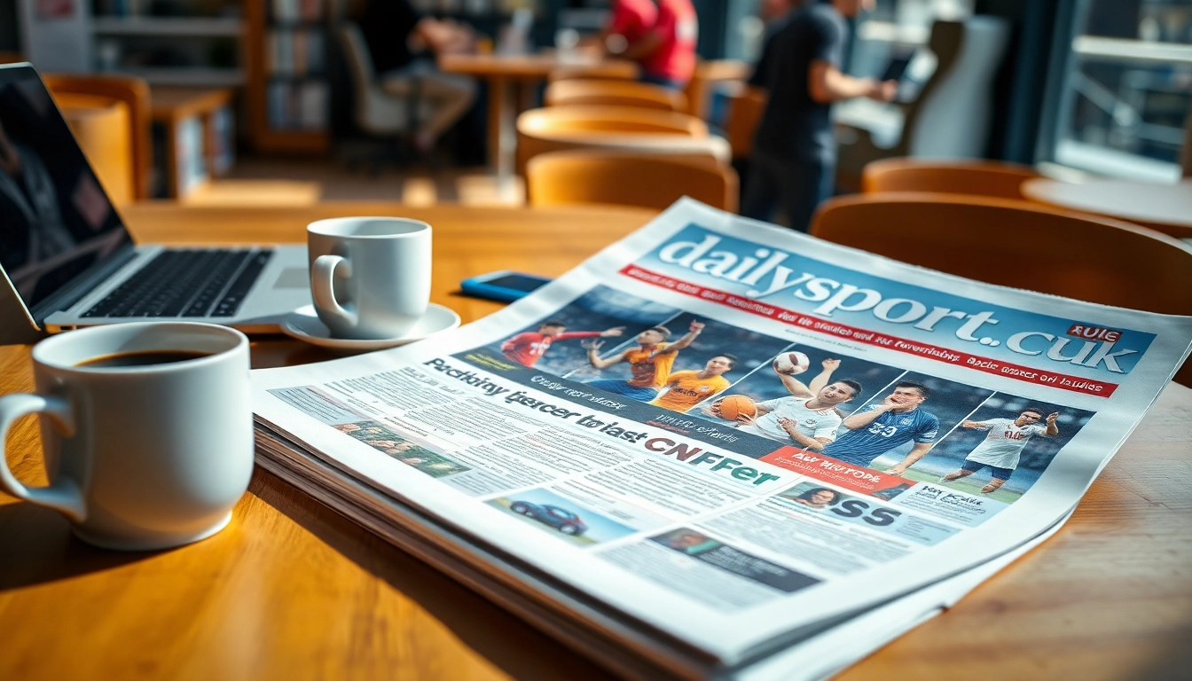 Engaging layout featuring dailysport.co.uk with vibrant headlines and sports imagery.