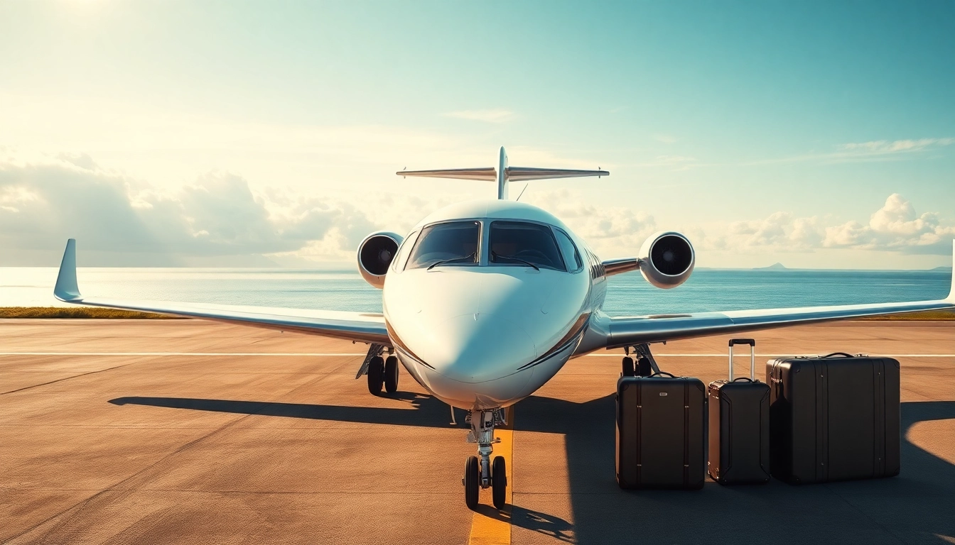 Experience the Exclusive Private Jet Membership surrounded by luxury and serenity at a scenic tarmac.