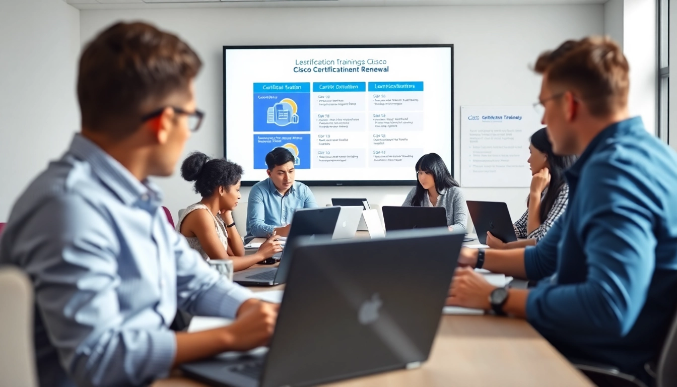 Renew Cisco Certification training session with diverse participants actively engaged.