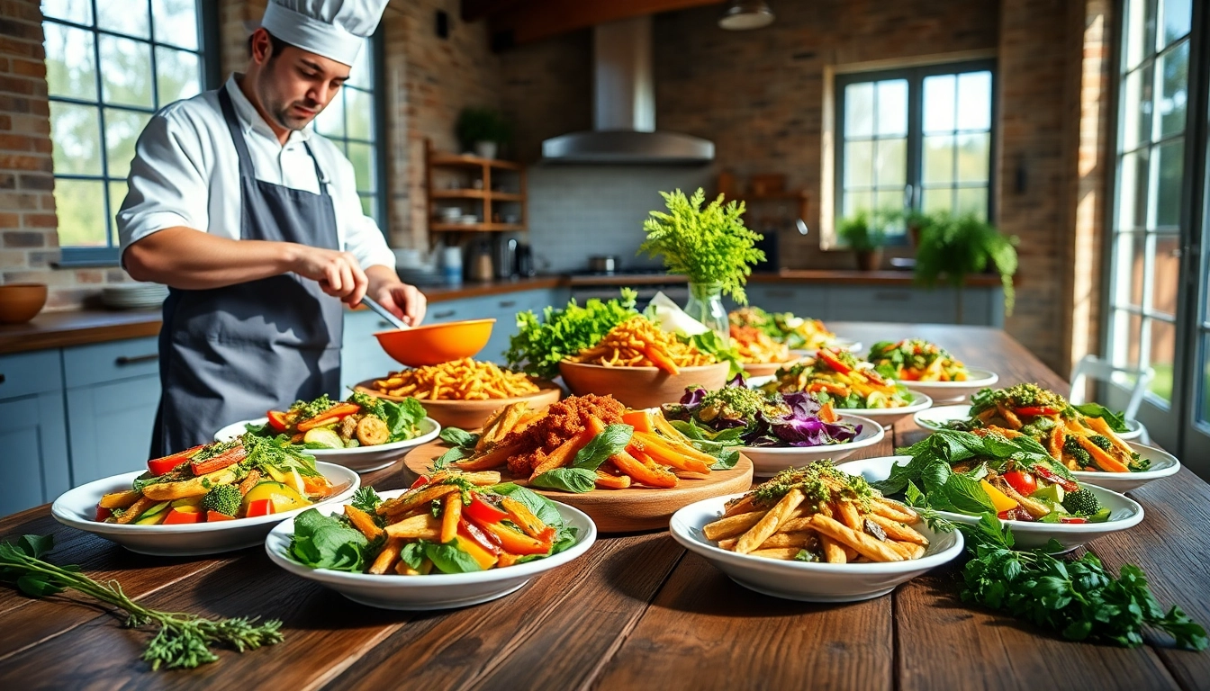 Engaging gluten-free catering Hamilton Ontario spread, featuring vibrant dishes and fresh ingredients.