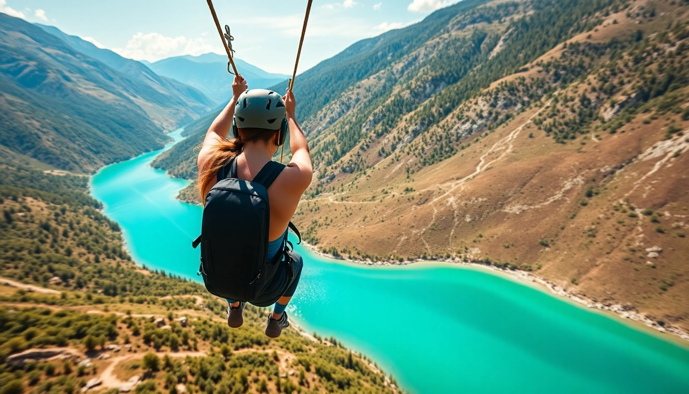 Nepozabno doživetje na Bovec zipline, ki leti nad slikovitimi dolinami in rekami.