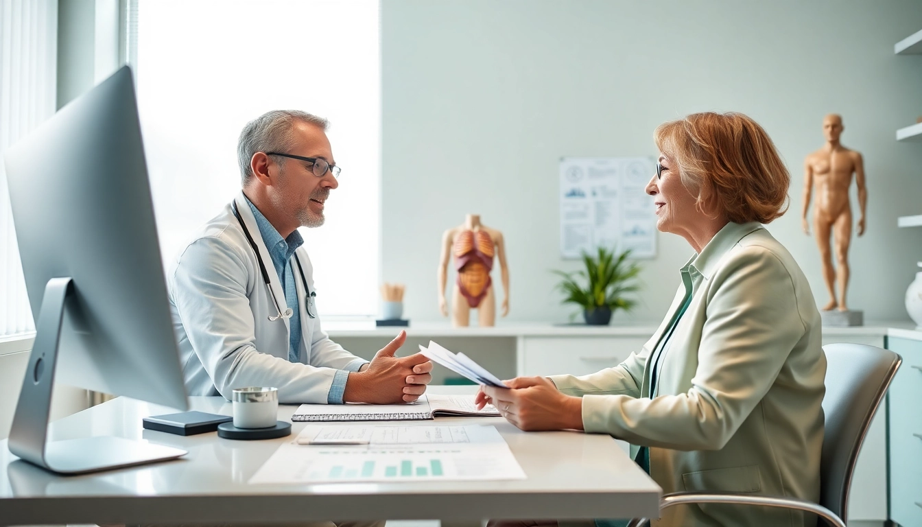 Discussing bioidentical hormone therapy in a warm healthcare setting with a physician.