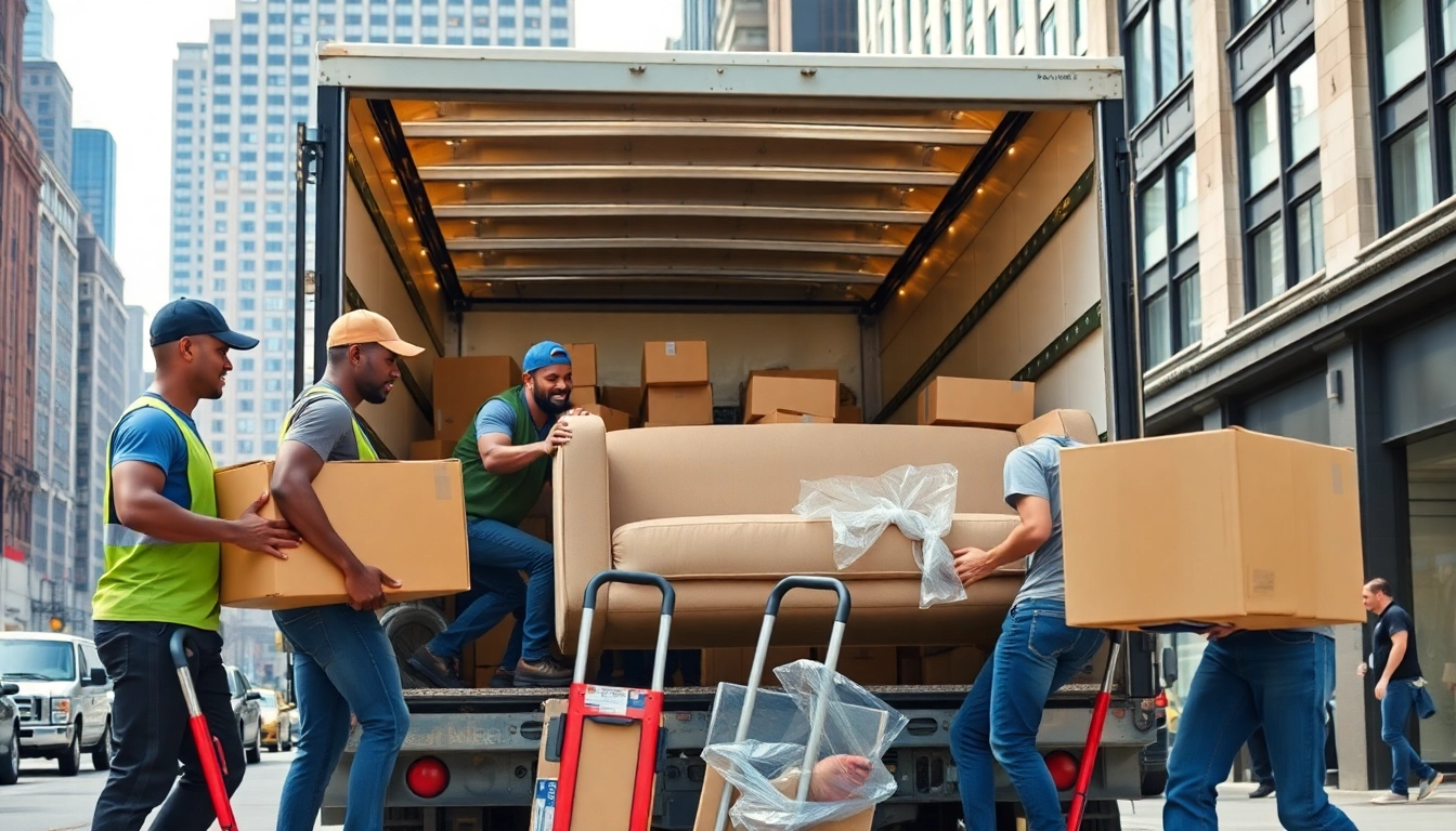 Movers efficiently transporting furniture in NYC showcasing affordable services from Cheap movers nyc