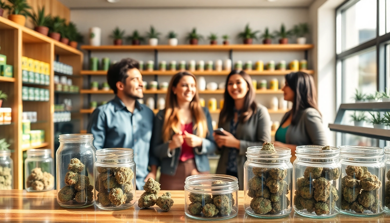 Buy cannabis uk in a welcoming storefront showcasing quality products and community engagement.