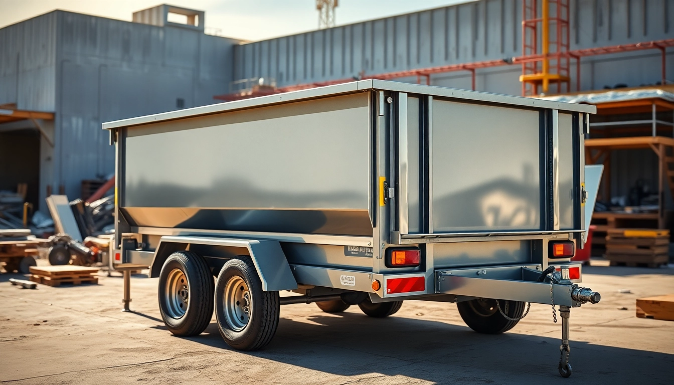 Explore premium dumpster trailers for sale showcasing robust design and versatility.