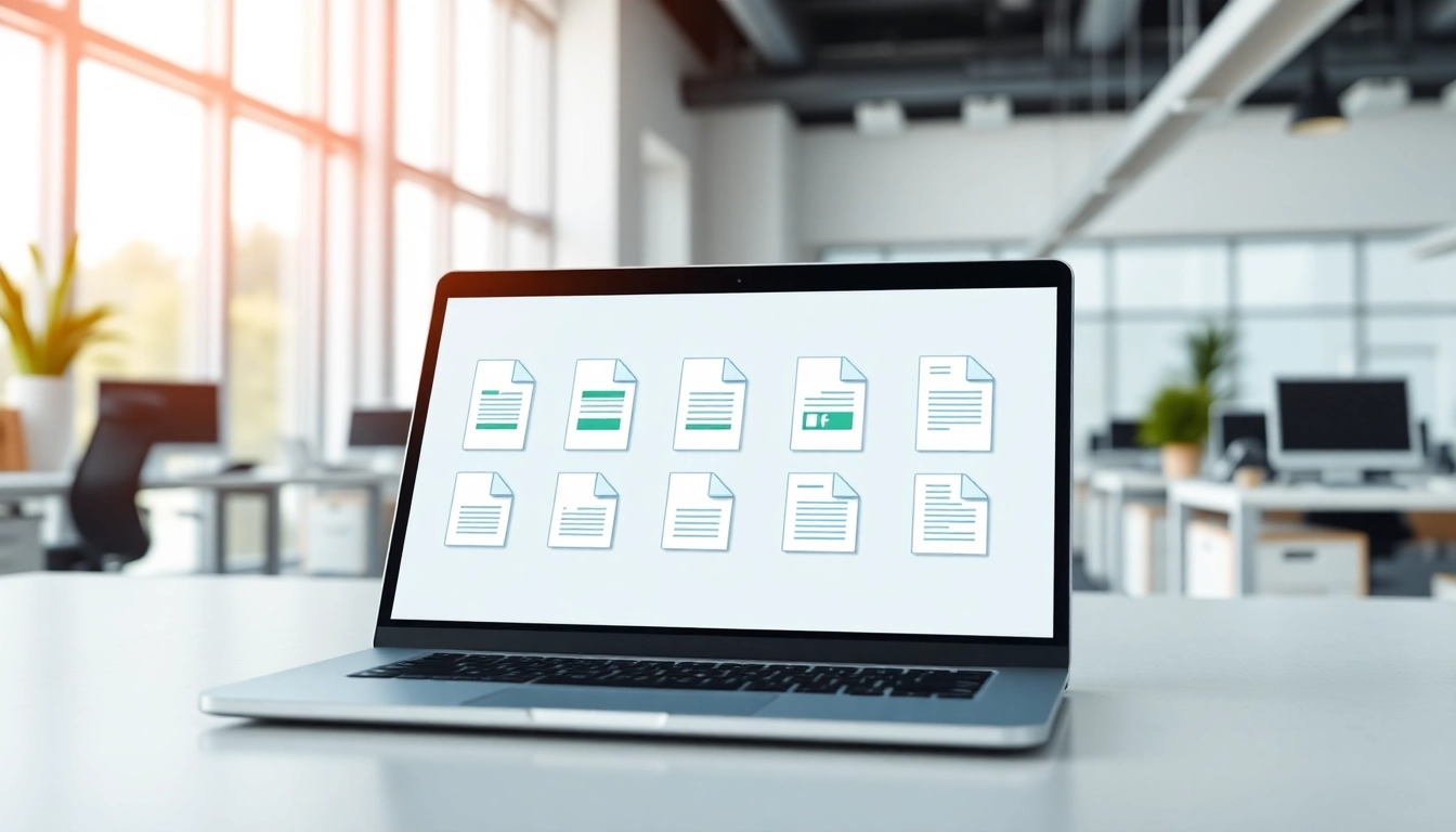Merge documents effortlessly using pdf merge free with a modern PDF merging tool shown on a laptop.
