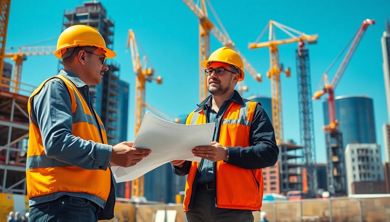 Manhattan Commercial General Contractor overseeing a bustling construction site with active teams.
