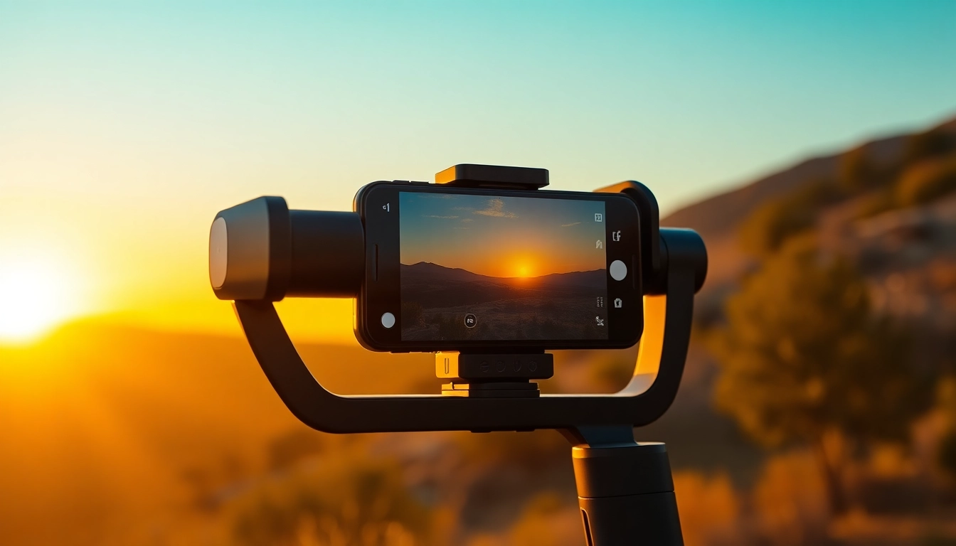 Capture dynamic moments with a gimbal for iPhone, showcasing its smooth stabilization features.