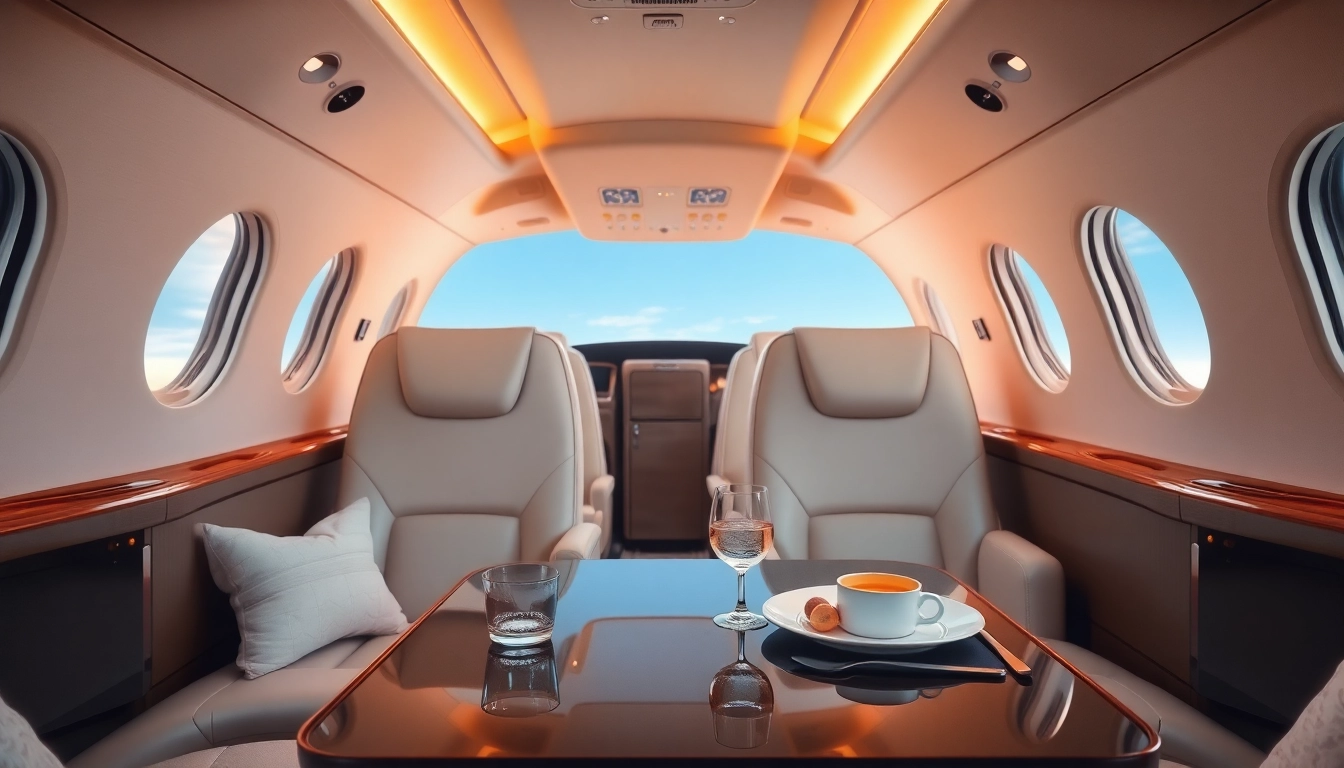 Experience the luxury of Exclusive Private Jet Membership featuring a lavish jet interior.