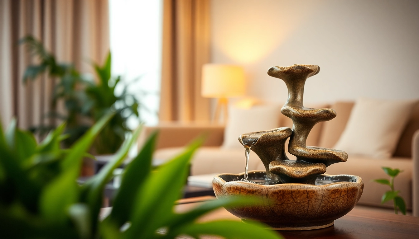 Aménagez votre intérieur avec une belle fontaine décoration apaisante et contemporaine.