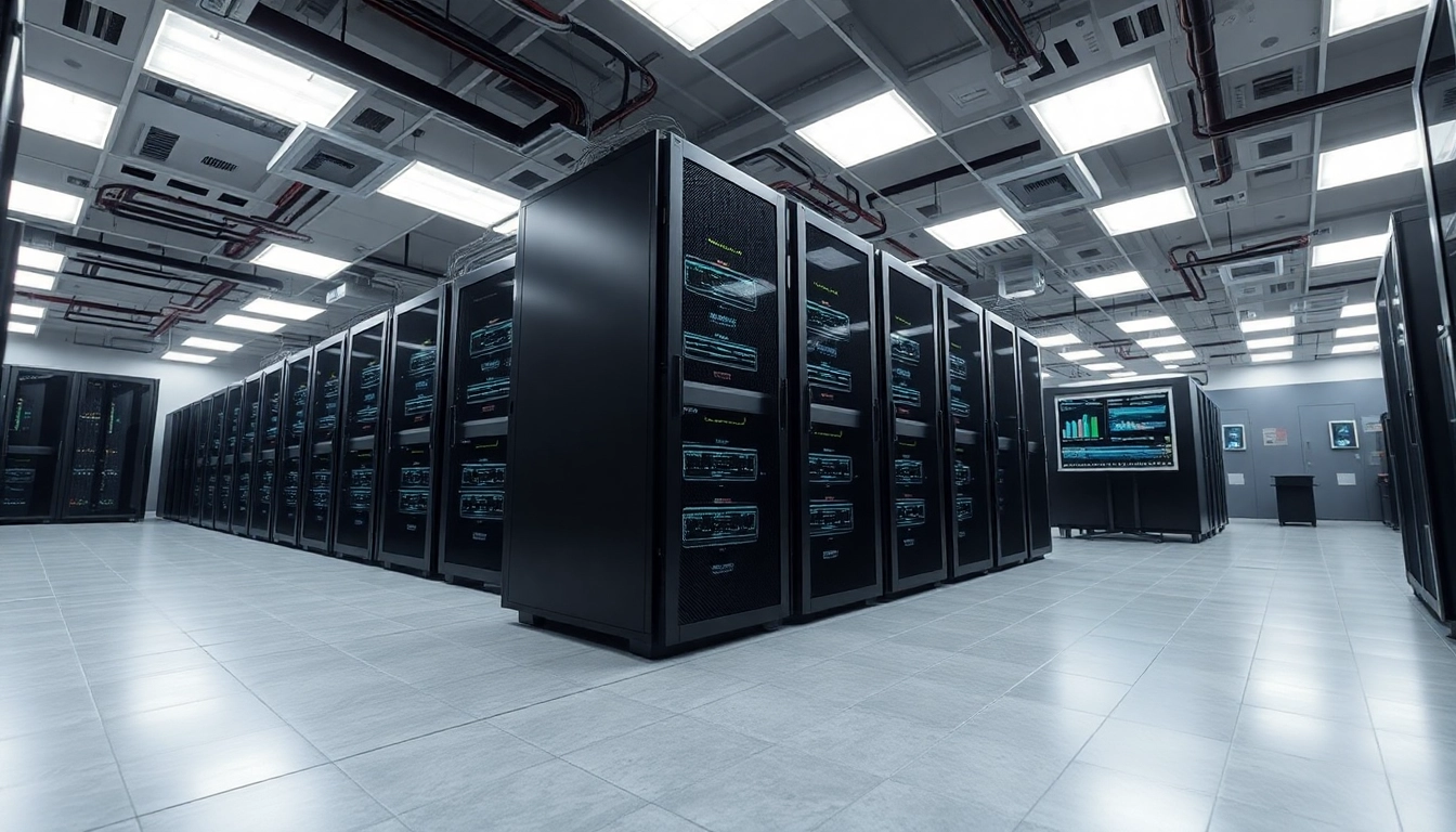 Server kaufen in einer modernen Datenzentrale mit mehreren Server-Racks.