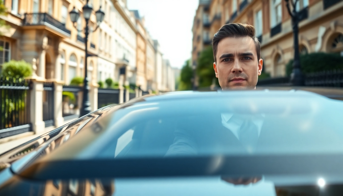 Experience premium private chauffeur london service with a stylish driver in a luxury black car.