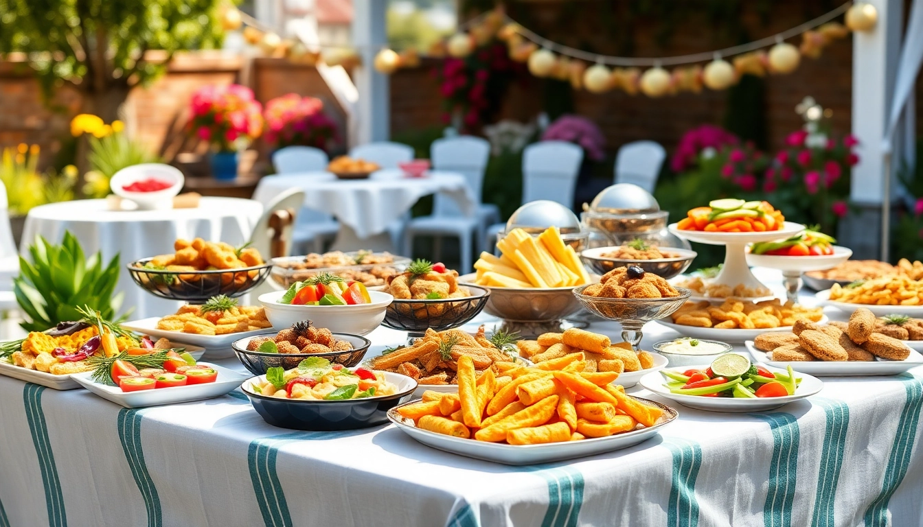 Experience exquisite gluten-free catering Hamilton Ontario with an elegant garden setup of fresh dishes.