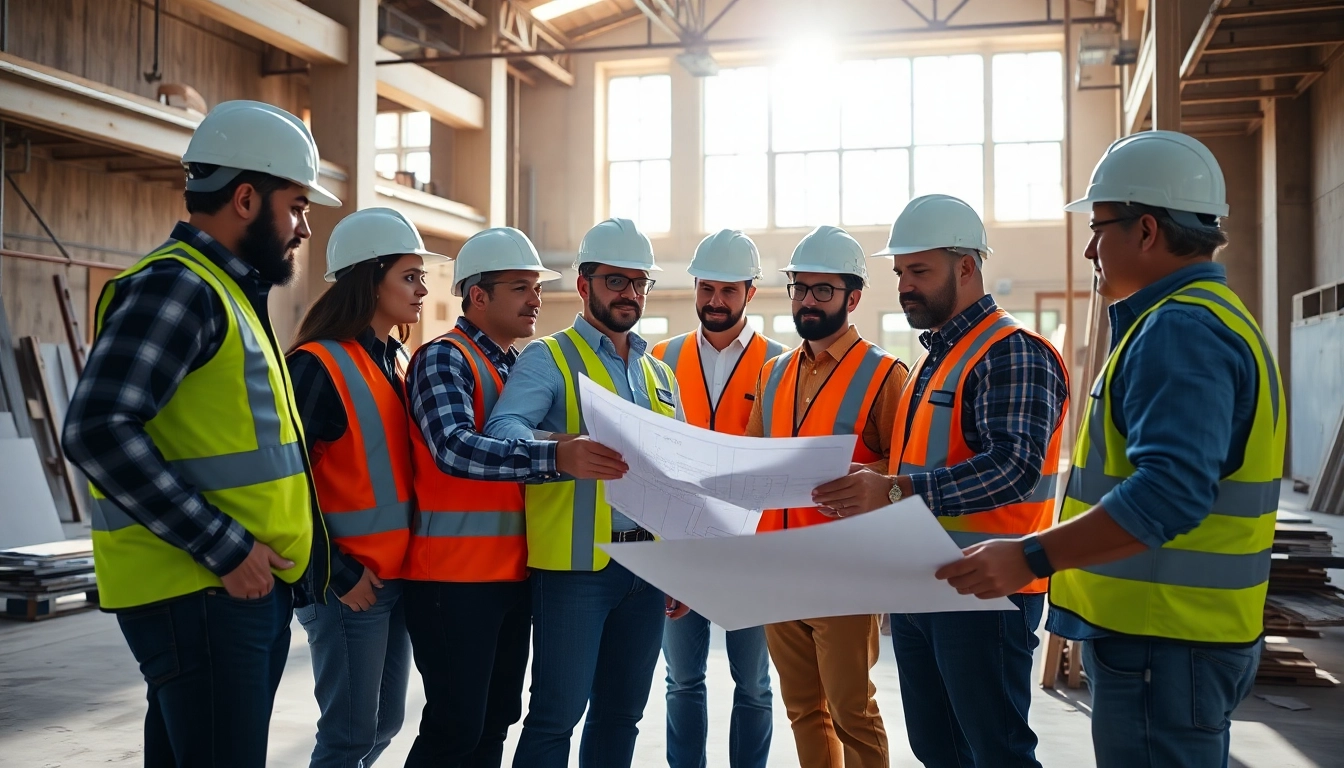 Builders engaged in discussion for Texas association of builders showcasing teamwork in construction.