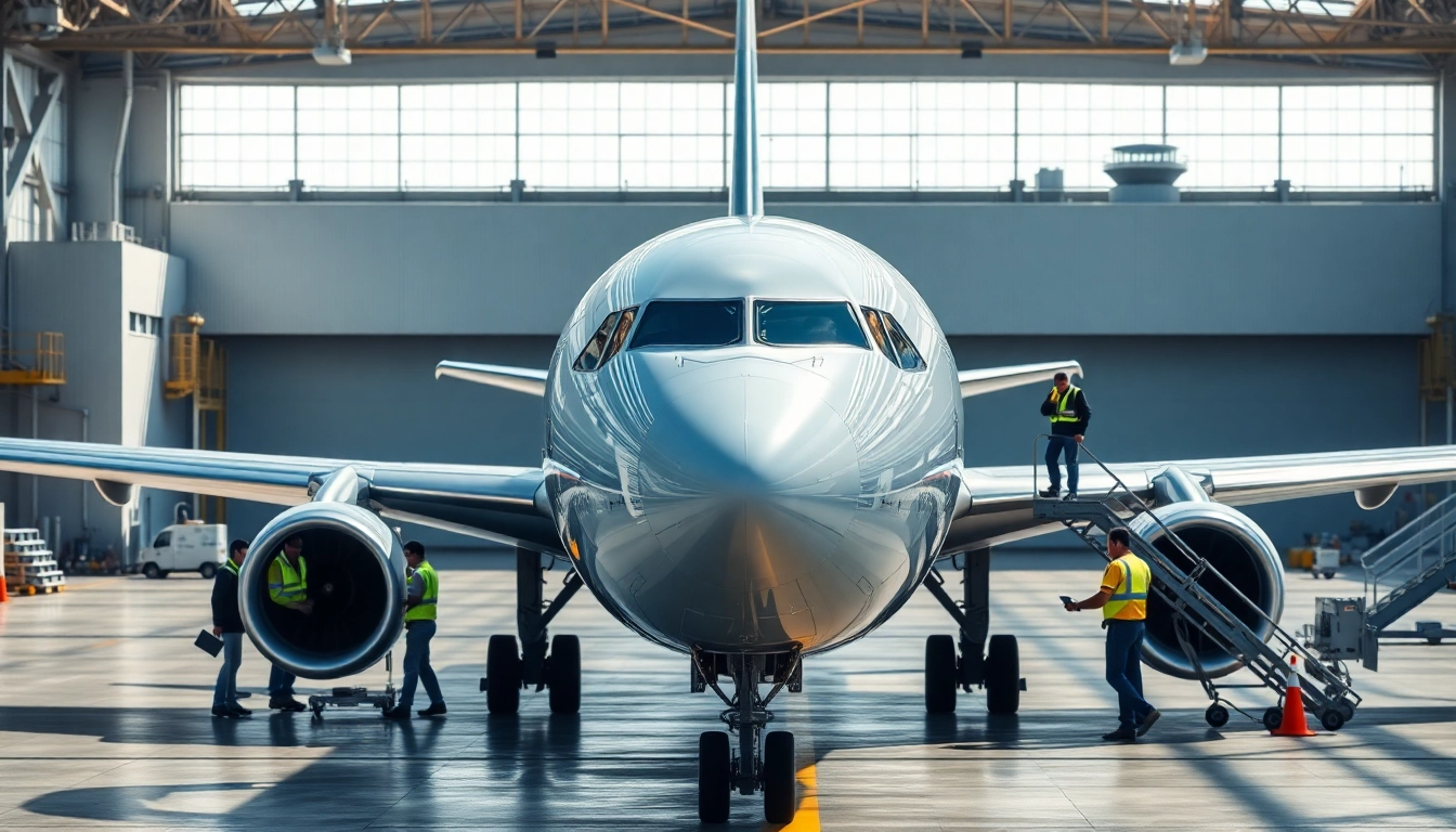 Technische Schutzmassnahmen für Flugzeuge: Modern aircraft with safety features in a secure environment.