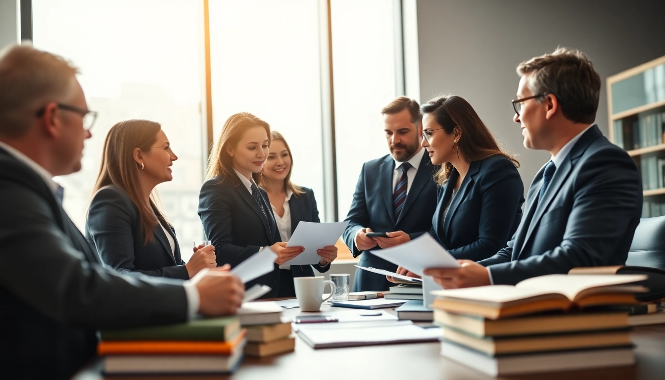 Maryland Workers Comp Lawyers collaborating in a professional office setting for effective legal consultations.