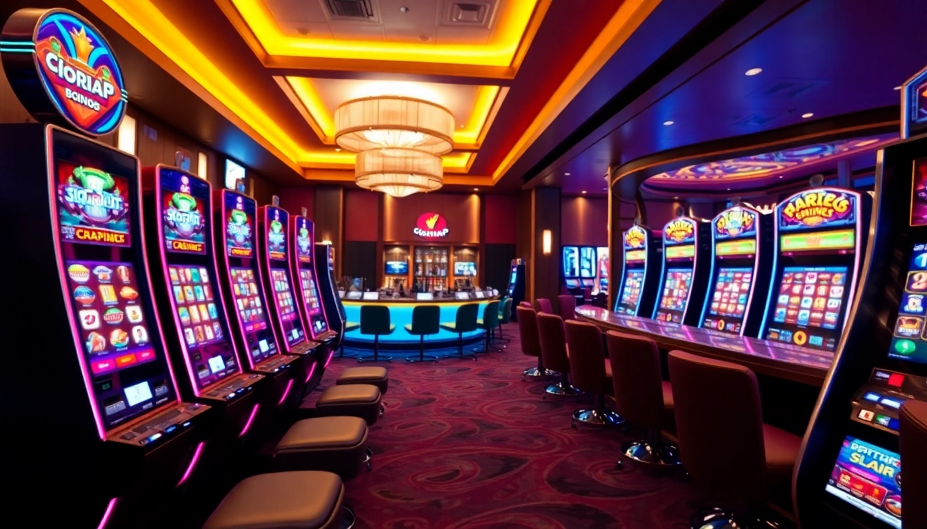 Disfruta del lujo en luxury12 con modernos espacios de juego y máquinas tragamonedas vibrantes.