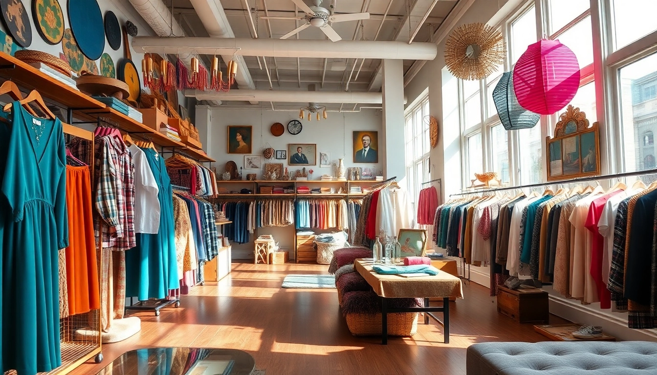 Browse vibrant items at a vintage shop Copenhagen with a cozy, inviting atmosphere.