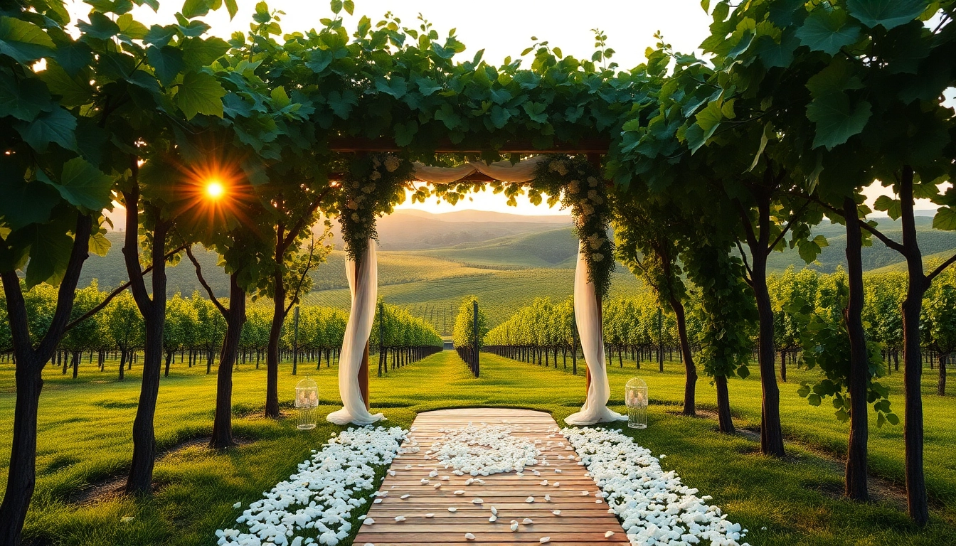 Celebrate your dream wedding at Clarksburg Wedding Venues, featuring a stunning vineyard backdrop.